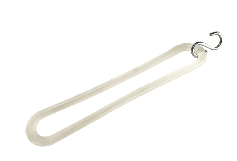 Gummiringe Ø 8mm - 250mm mit S-Haken 25 Stück Transparent