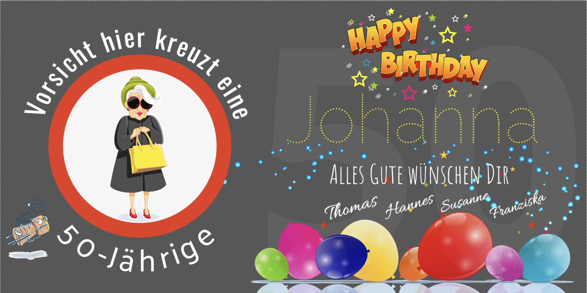 GeburtstagsBanner online gestalten und gratis Vorlagen individuell