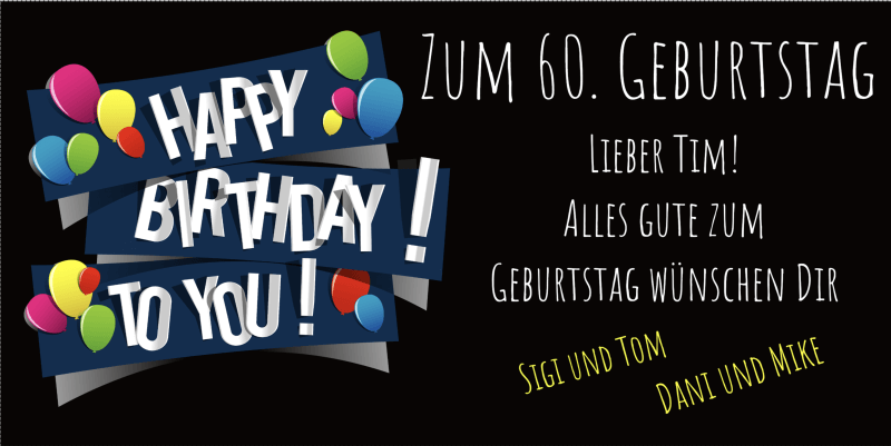 Geburtstagsdeko Mann 60. Geburtstags-Banner – Bla Produktbild-Vorschau 6